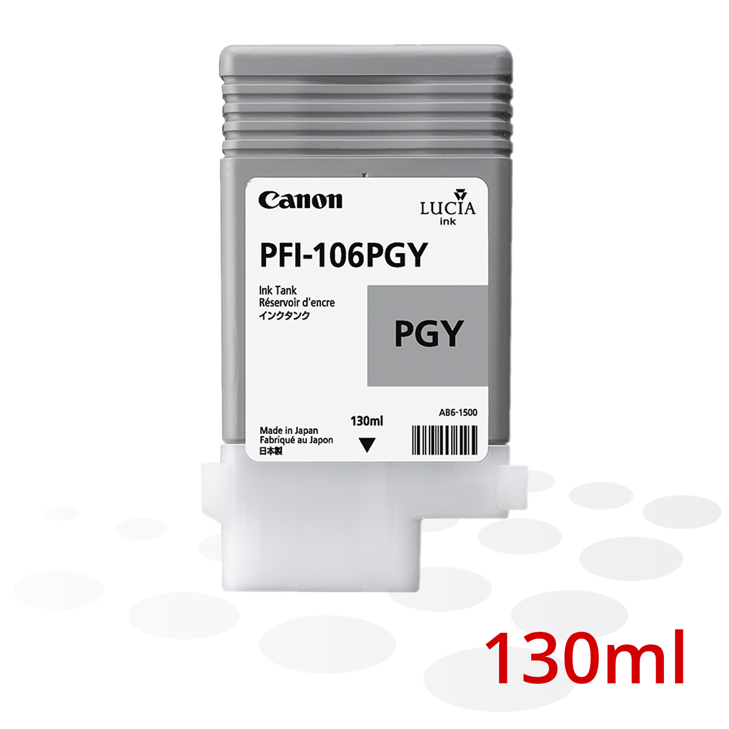 Canon PFI-106 PGY, Photo-Grau, 130 ml