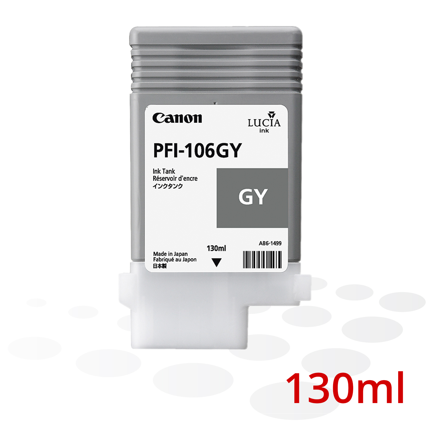 Canon PFI-106 GY, Mittleres Grau, 130 ml