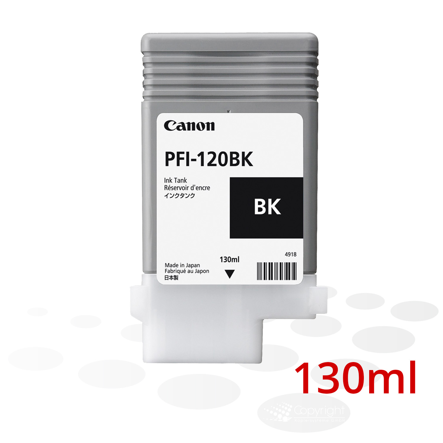Canon Tinte PFI-120 BK, Schwarz, 130 ml
