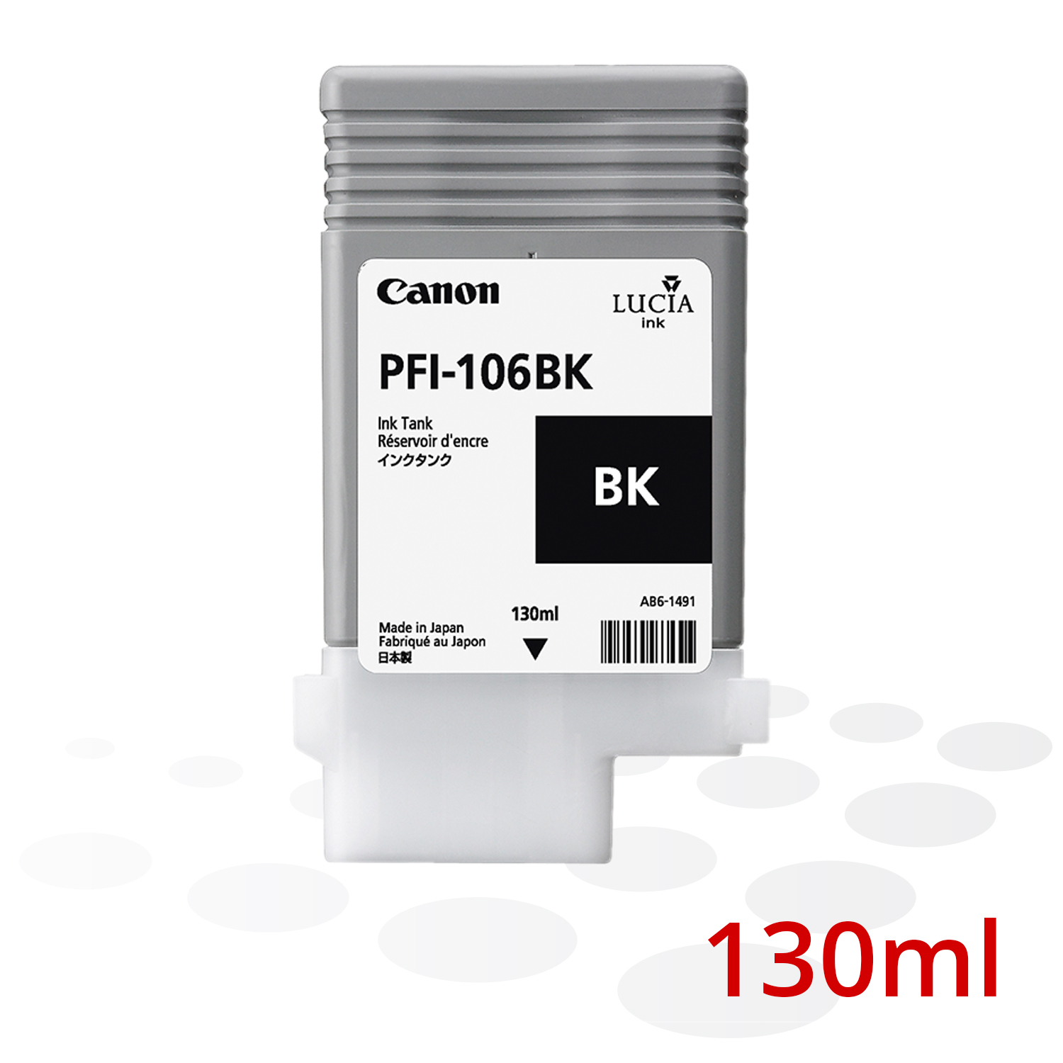 Canon PFI-106 BK, Schwarz, 130 ml