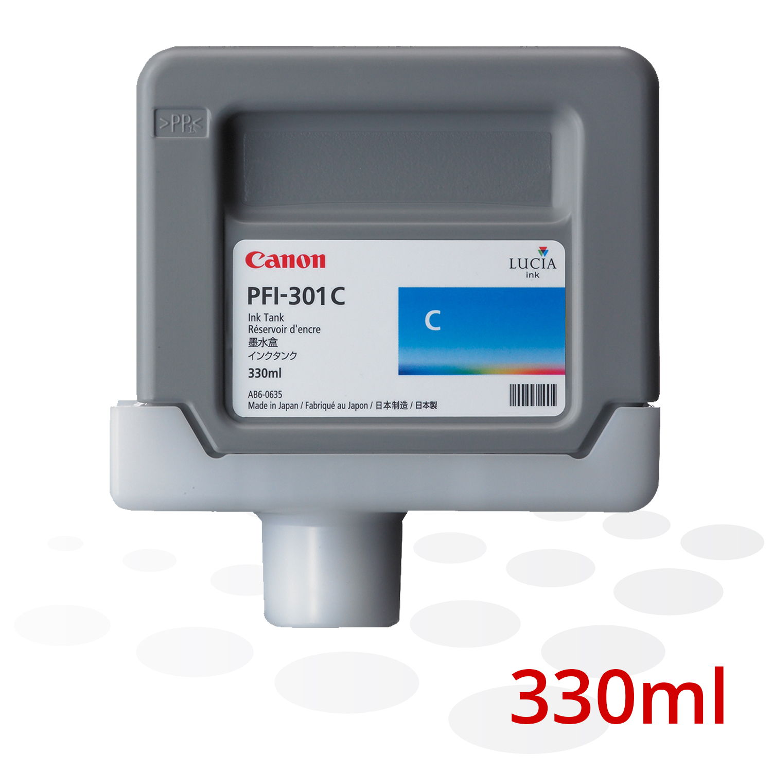 B-Ware Canon Tinte PFI-301 C, Cyan, 330 ml  