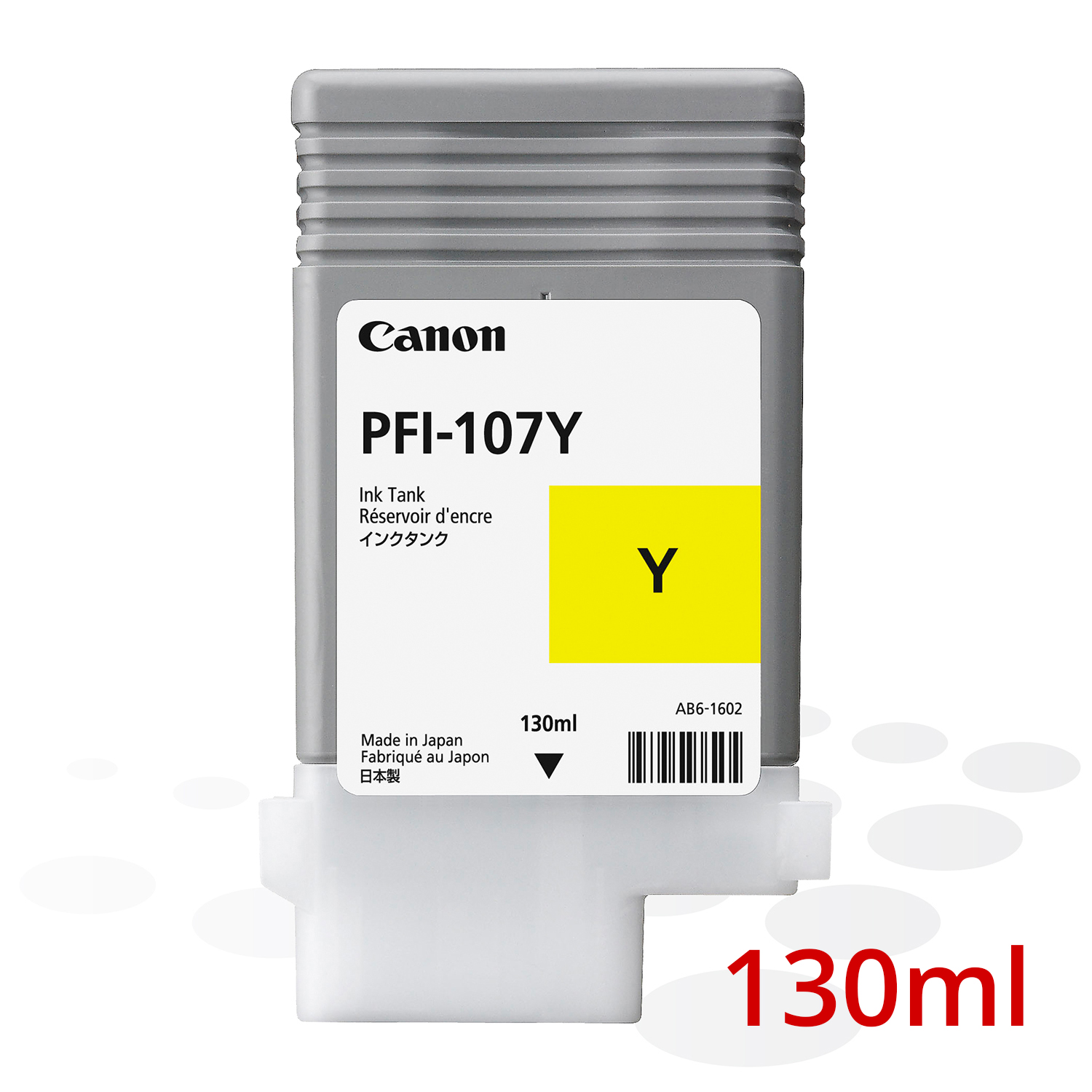 Canon PFI-107 Y, Yellow, 130 ml 