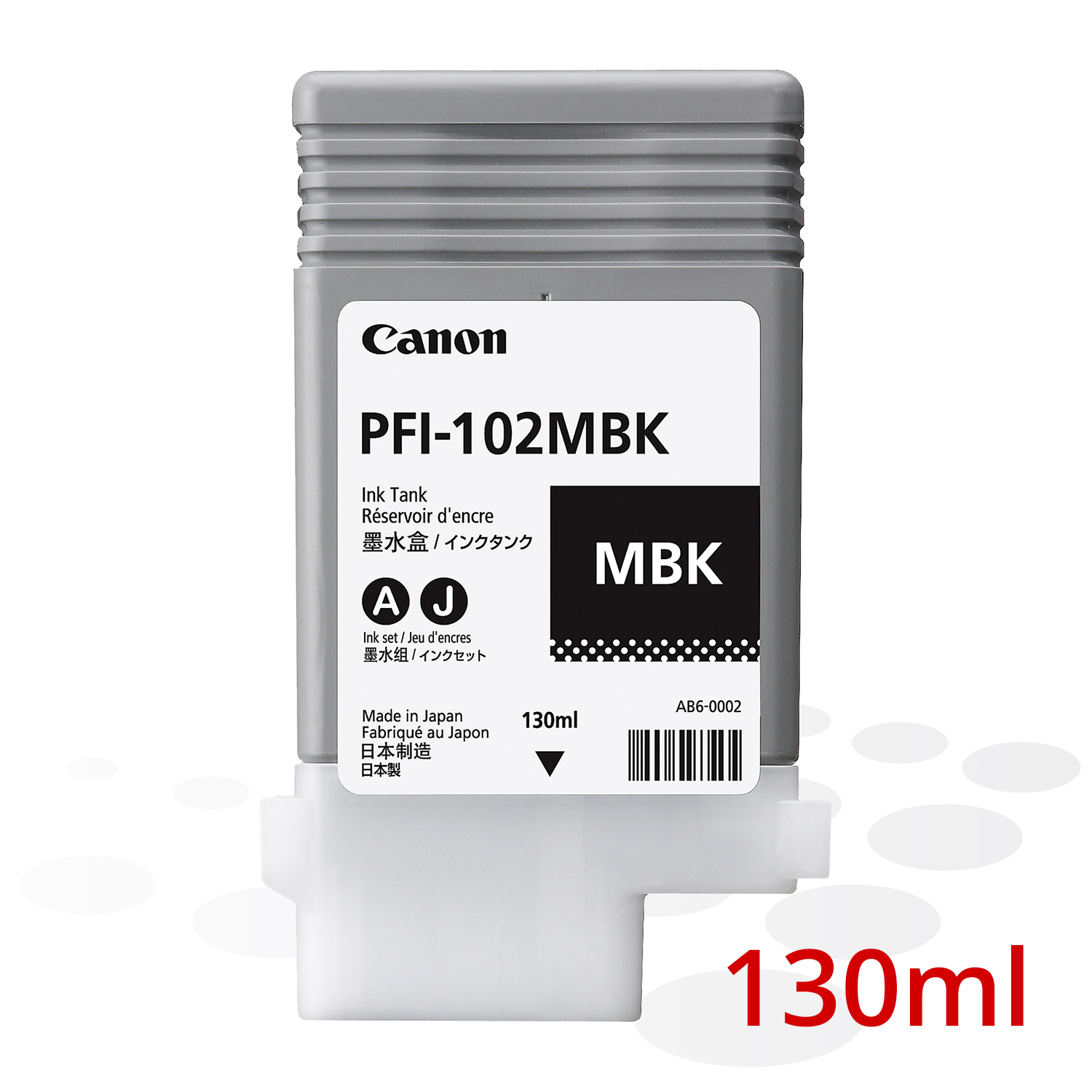 Canon PFI-102 MBK, Matt Schwarz, 130 ml   