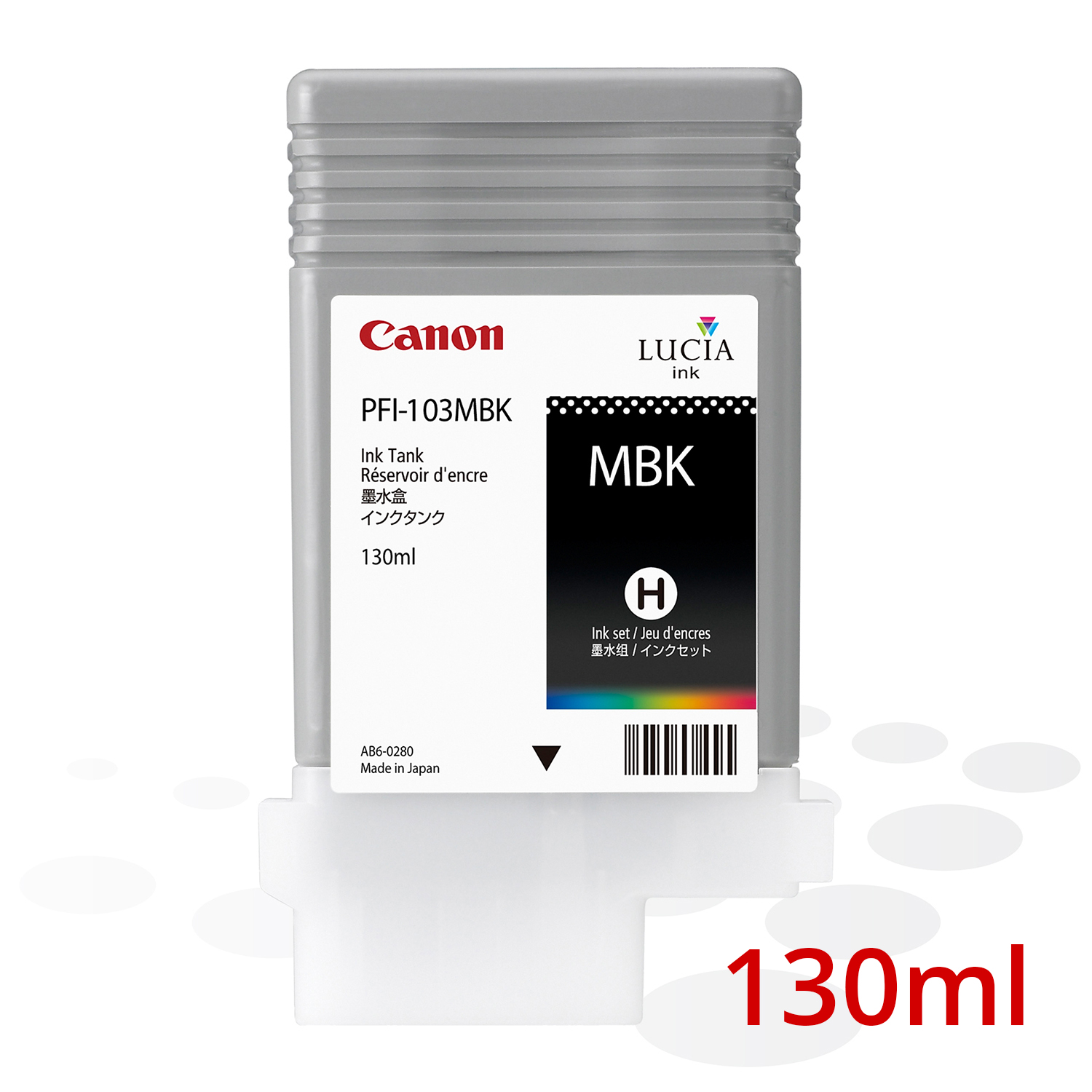 Canon PFI-103 MBK, Matt Schwarz, 130 ml