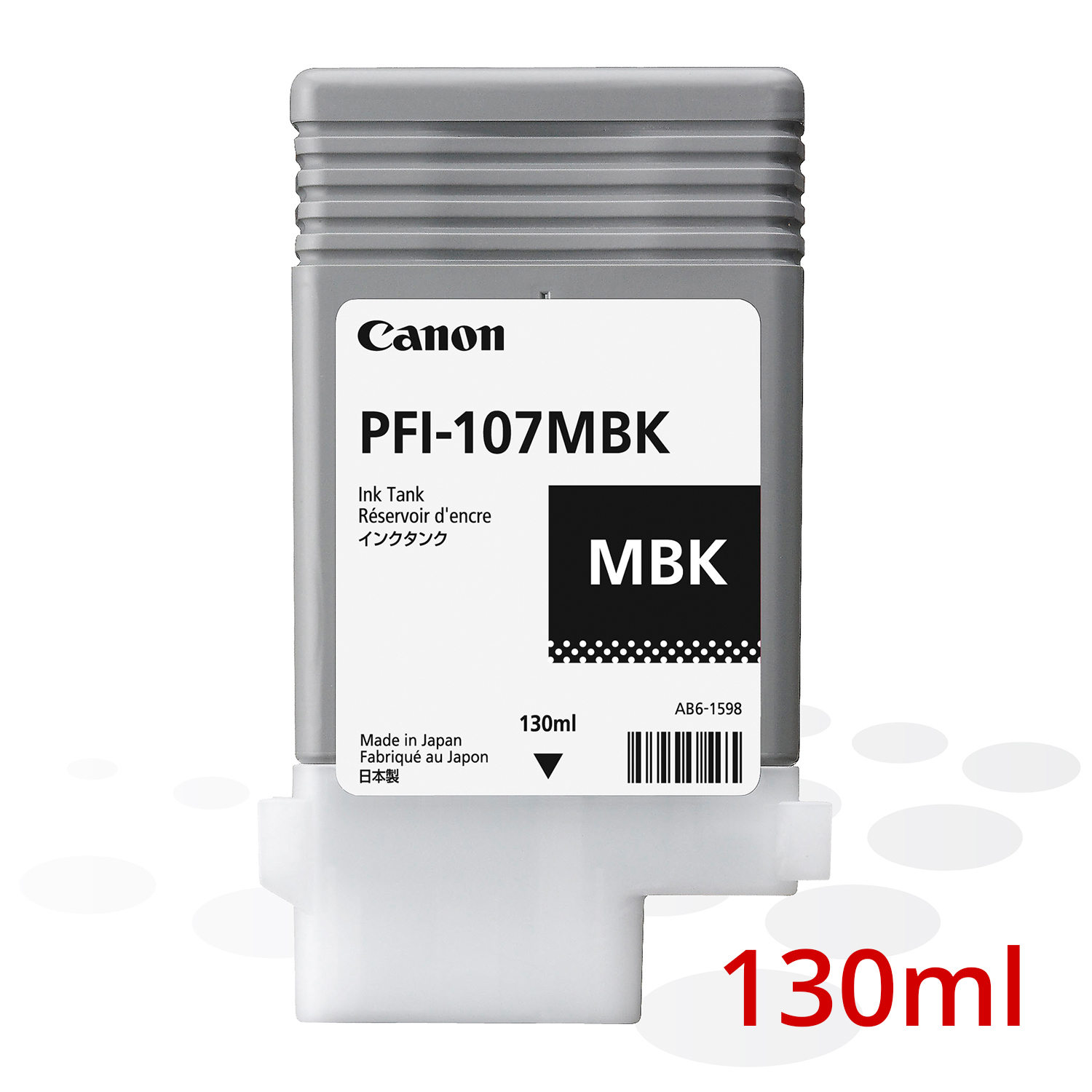 Canon PFI-107 MBK, Matt Schwarz, 130 ml